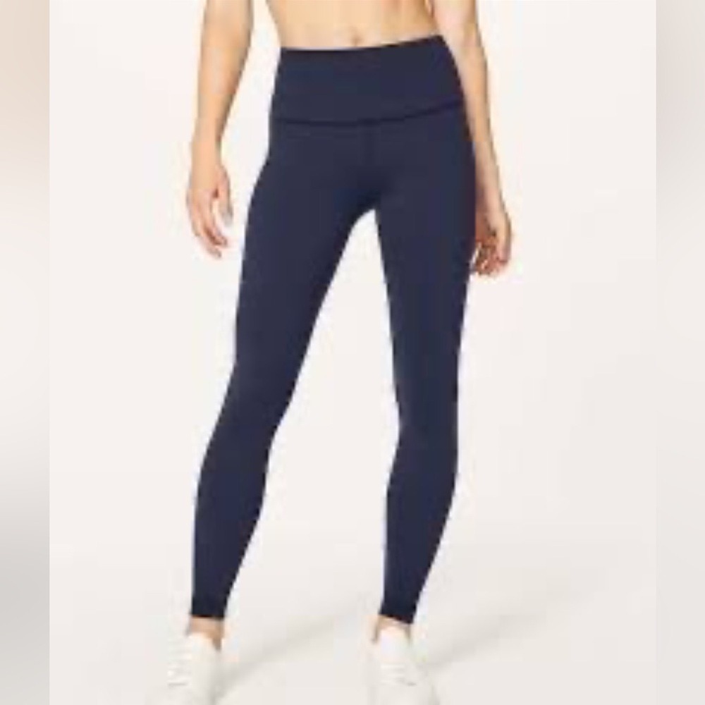 Lululemon Wunder Under in dark Blue Size 6 Full Length - Picture 2 of 7